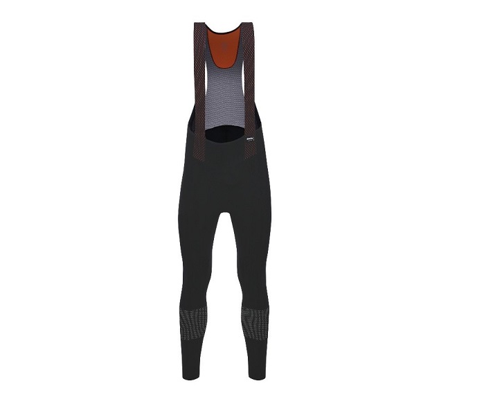 Santini is presenting a multi-panel thermal bib tight for the coldest winter training. © Santini 