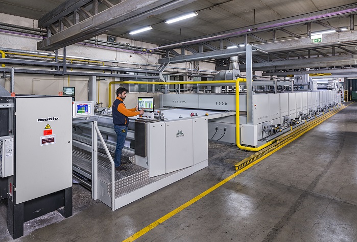 With eight chambers machine and a working width of 3.6 metres, Vaz da Costa’s new Montex stenter is one of the largest in Europe. © A. Monforts Textilmaschinen GmbH & Co. KG