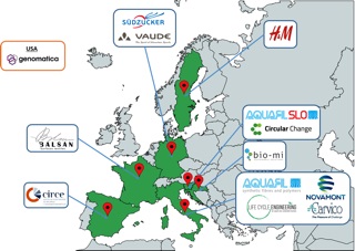 Project Effective includes 12 organizations from eight countries and extends across entire product value chains. © Aquafil/Genomatica 