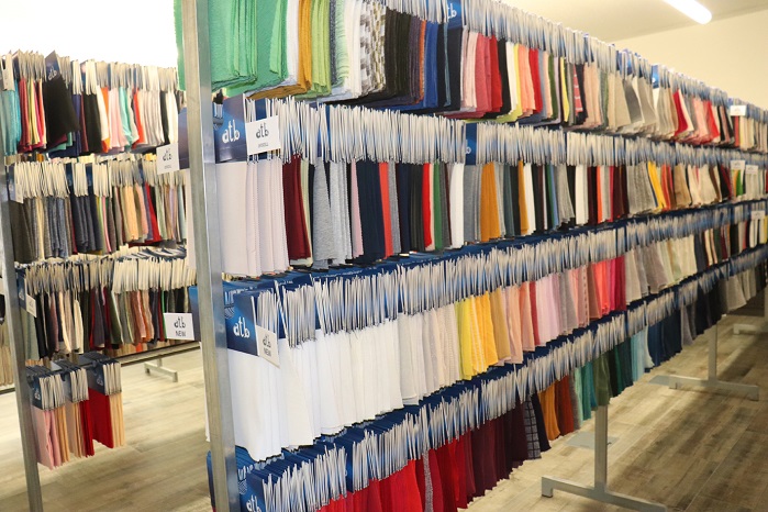Customers like Inditex will very quickly need five metres of any given fabric for prototyping, requiring a highly-organised stock control system. © A. Monforts Textilmaschinen GmbH & Co. KG