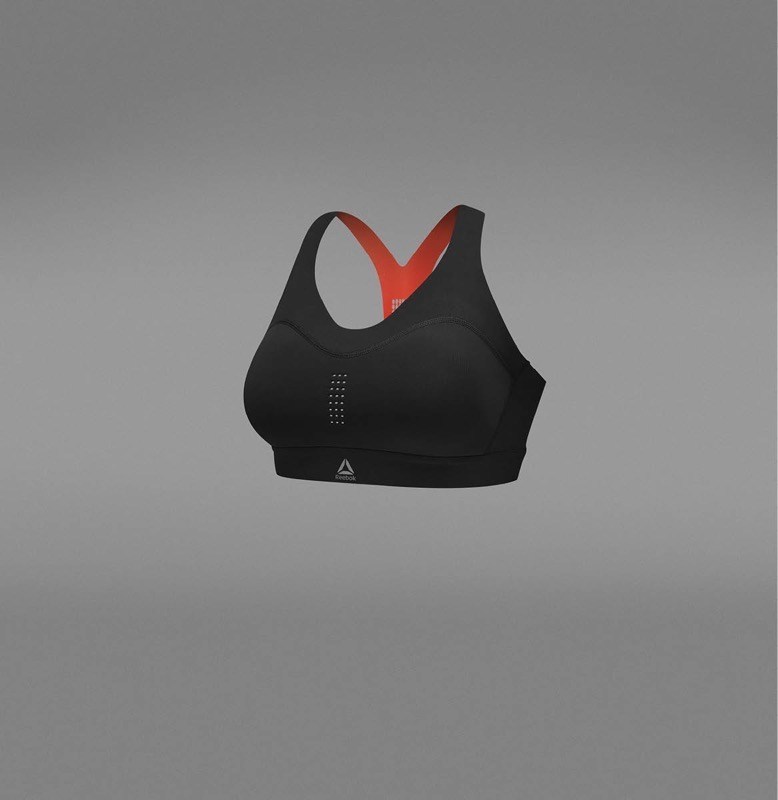 Reebok's PureMove Bra debuts brand's proprietary Motion Sense Technology, providing customised support and control. © Reebok