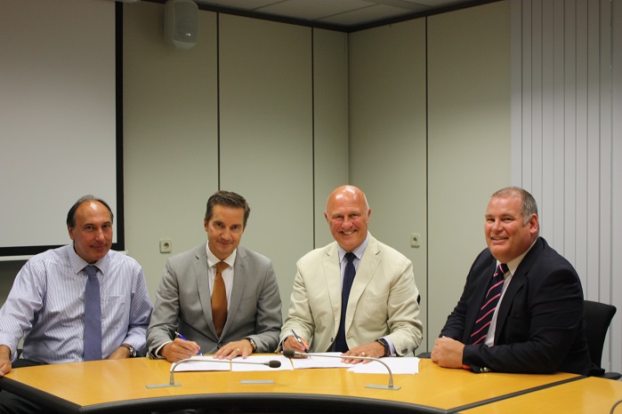 From left to right: Philip Eliades (Sabic, Business Development), Pieter Keijer (Sabic, Commercial Director), Richard Bradwell (CEO, Polydist) and Simon Cox (General Manager, Polydist). © Sabic